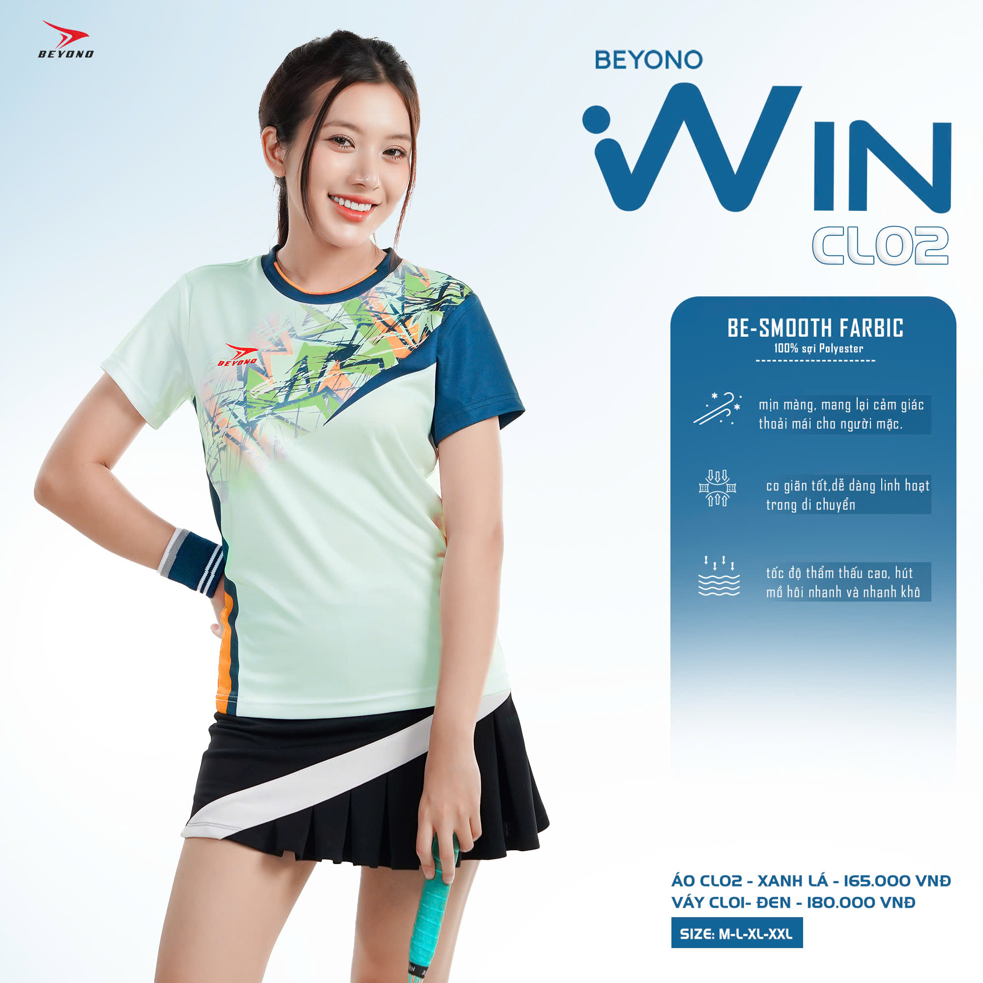 Áo thể thao cầu lông Nữ Beyono Win CL02