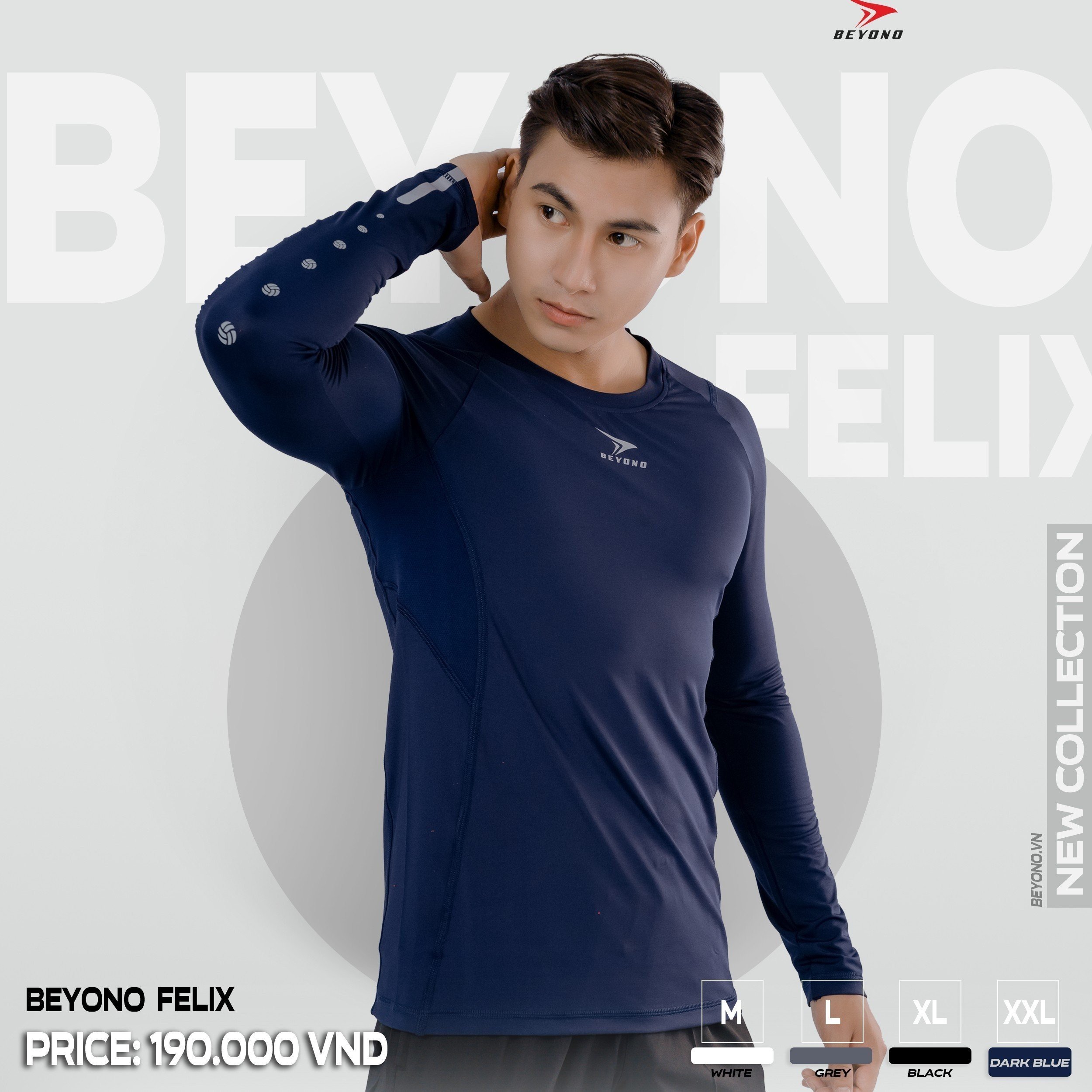 Áo thun dài tay giữ nhiệt Nam Beyono Felix